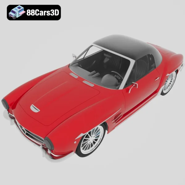 Duesen Bayern Mystar 190 SL 1-004 Duesen Bayern Mystar 190 SL 1 3D Model Classic Luxury Car for Rendering