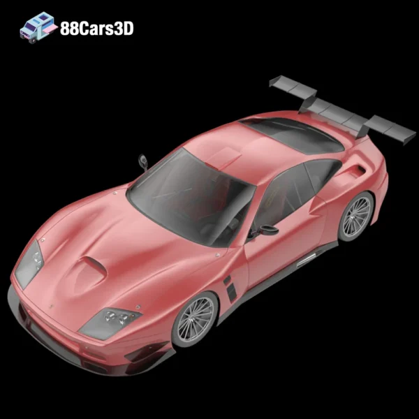 Ferrari 575 Modena 3D Model Luxury Sports Car for Rendering