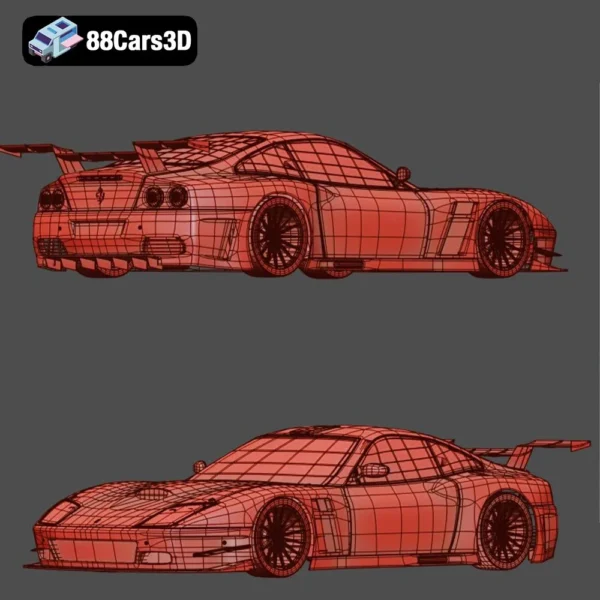 Ferrari 575 Modena 3D Model Luxury Sports Car for Rendering