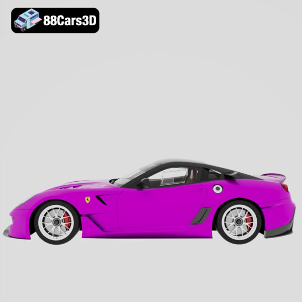 Ferrari 599XX 3D Model High Performance Track Car for Rendering