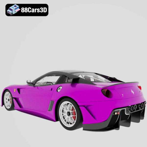 Ferrari 599XX 3D Model High Performance Track Car for Rendering