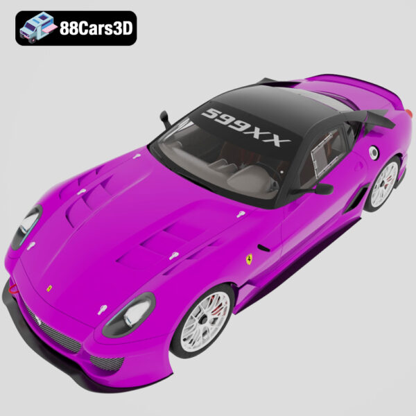 Ferrari 599XX 3D Model High Performance Track Car for Rendering