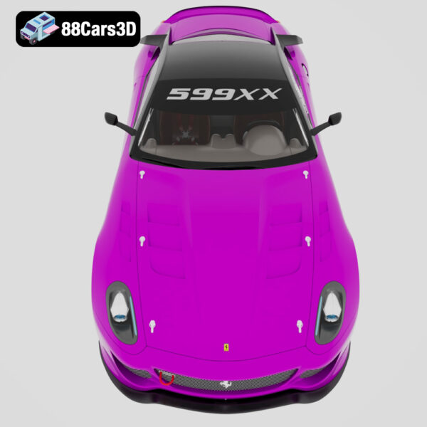 Ferrari 599XX 3D Model High Performance Track Car for Rendering
