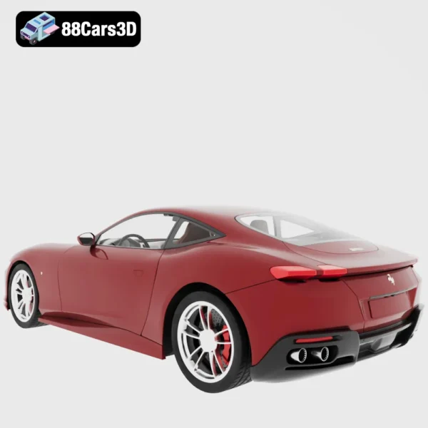 Ferrari Roma 2020 -003 Ferrari Roma 2020 3D Model Luxury Sports Coupe