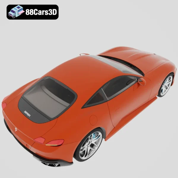 Ferrari Roma 2020-005 Ferrari Roma 2024 3D Model Luxury Sports Car for Rendering Simulation
