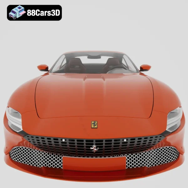Ferrari Roma 2020-007 Ferrari Roma 2024 3D Model Luxury Sports Car for Rendering Simulation