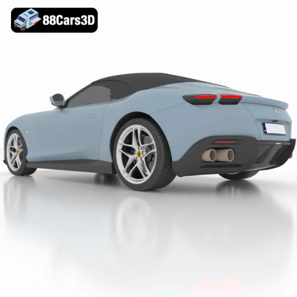 Ferrari Roma Spider-003 Ferrari Roma Spider 3D Model Luxury Convertible Sports Car