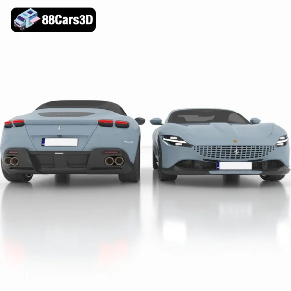 Ferrari Roma Spider-004 Ferrari Roma Spider 3D Model Luxury Convertible Sports Car