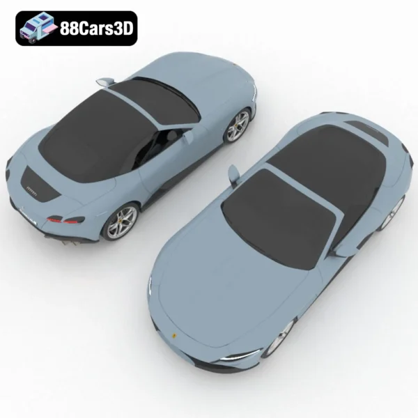 Ferrari Roma Spider-005 Ferrari Roma Spider 3D Model Luxury Convertible Sports Car