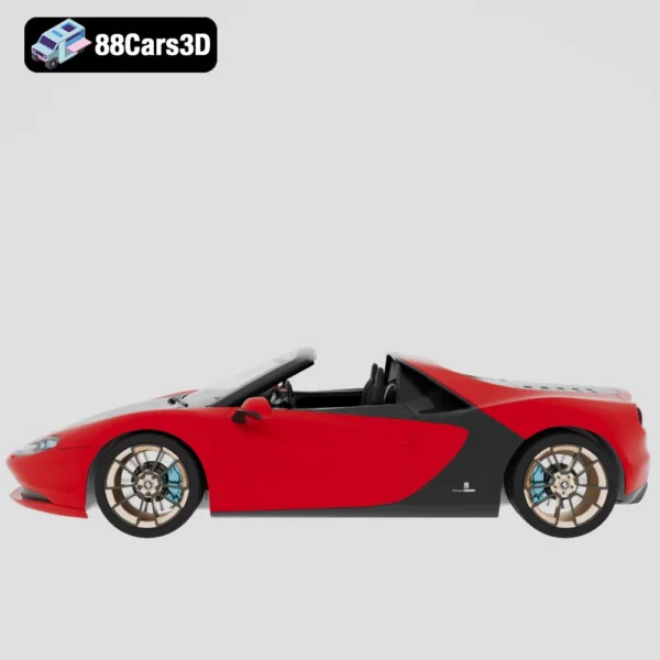 Ferrari Sergio 2015-002 Ferrari Sergio 2015 3D Model Luxury Concept Car for Rendering Game Use