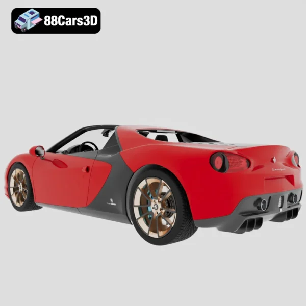 Ferrari Sergio 2015-003 Ferrari Sergio 2015 3D Model Luxury Concept Car for Rendering Game Use