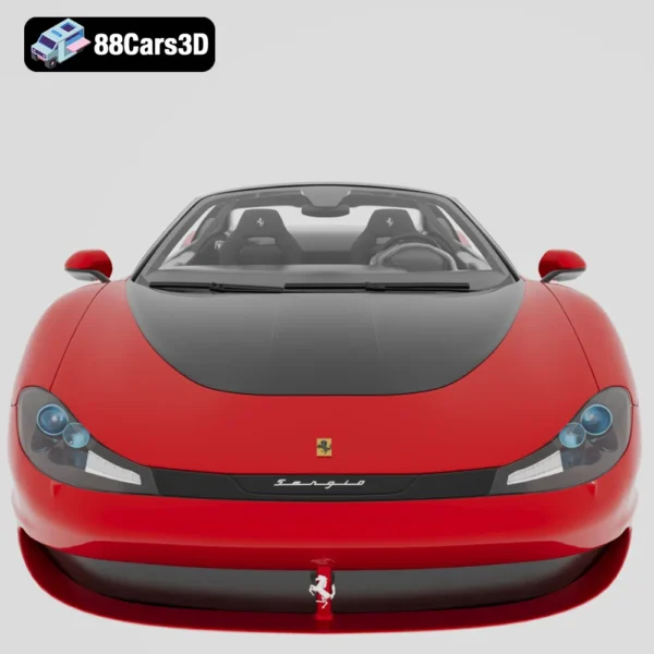 Ferrari Sergio 2015-006 Ferrari Sergio 2015 3D Model Luxury Concept Car for Rendering Game Use