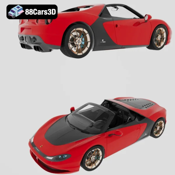 Ferrari Sergio 2015-007 Ferrari Sergio 2015 3D Model Luxury Concept Car for Rendering Game Use