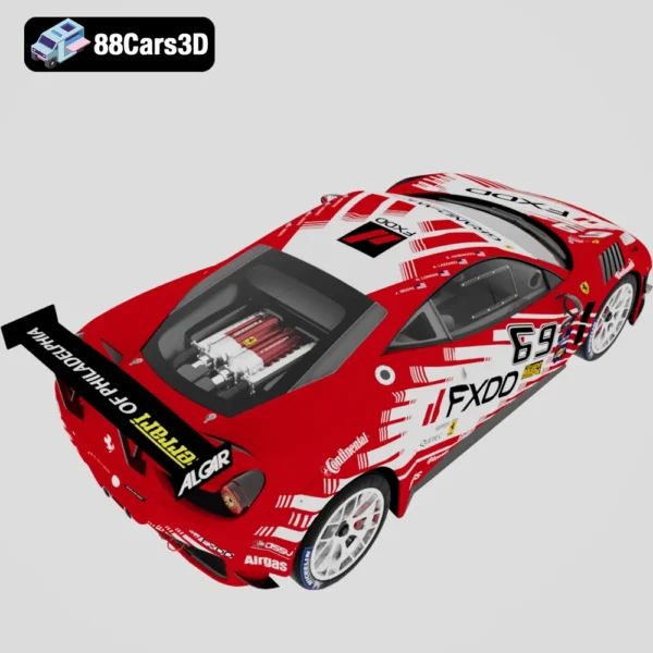 Ferrari 458 GT3 Race Car 3D Model Racing Vehicle  Game Use