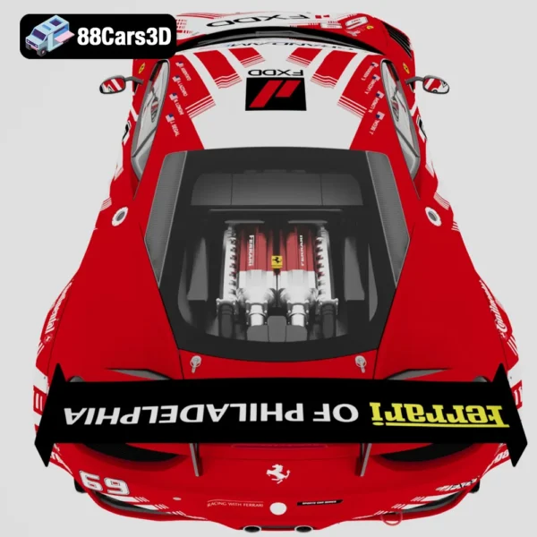 Ferrari 458 GT3 Race Car 3D Model Racing Vehicle  Game Use
