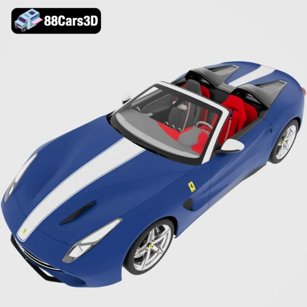 Ferrari_F60America_2015-004 Ferrari F60 America 2015 3D Model Limited Edition Convertible for Rendering