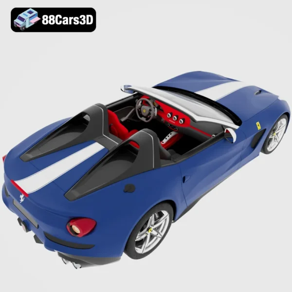 Ferrari_F60America_2015-005 Ferrari F60 America 2015 3D Model Limited Edition Convertible for Rendering