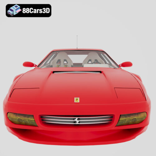 Ferrari Testarossa 3D Model Classic Italian Supercar for Rendering AR VR and Game Development