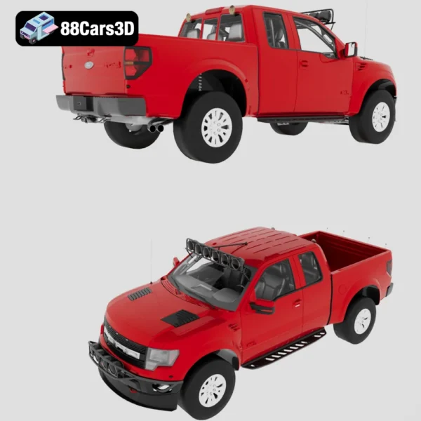 Ford F150 SVT Raptor 2011 3D Model  High Performance Off Road Pickup