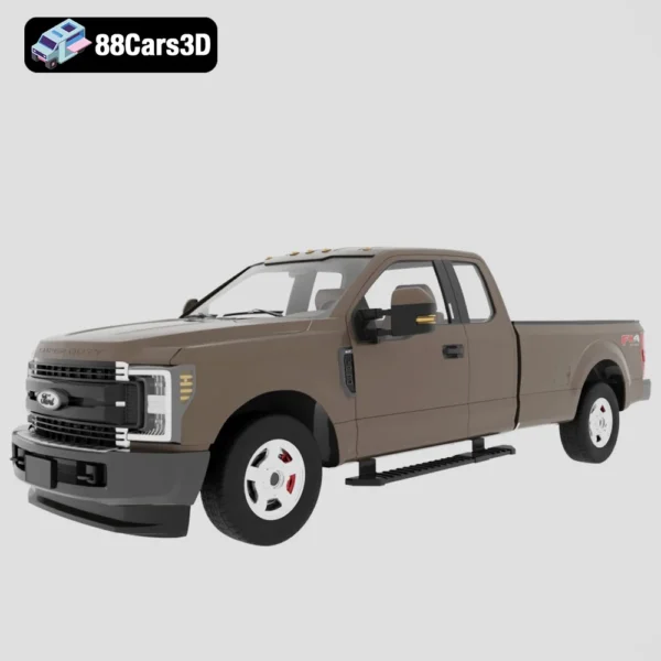 Ford F SuperDuty 250 SuperCab XLT 3D Model  Heavy-Duty Pickup Truck