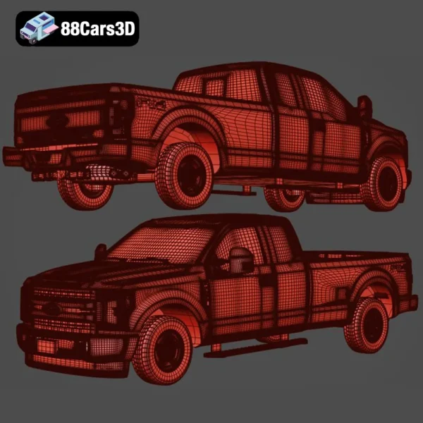 Ford_F_(Mk13)_SuperDuty_250_SuperCab_XLT-008 Ford F SuperDuty 250 SuperCab XLT 3D Model Heavy-Duty Pickup Truck
