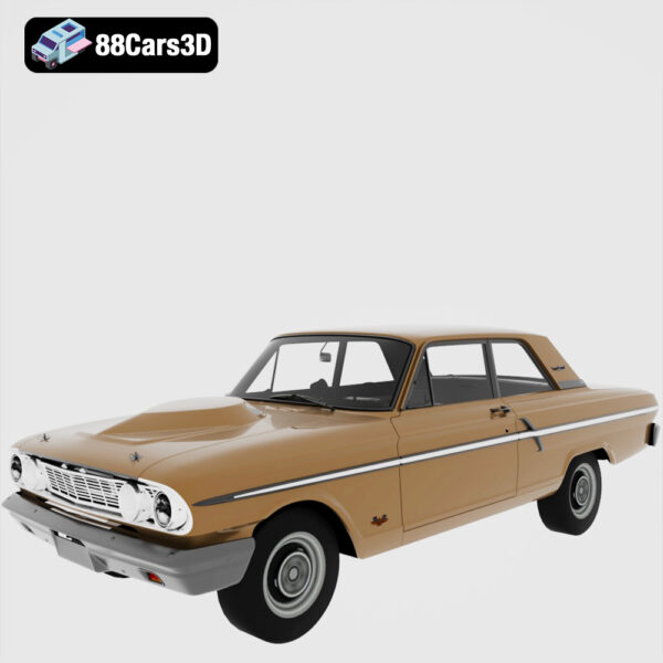 Ford Fairlane Thunderbolt 1964 3D Model Factory Super Stock Drag Car