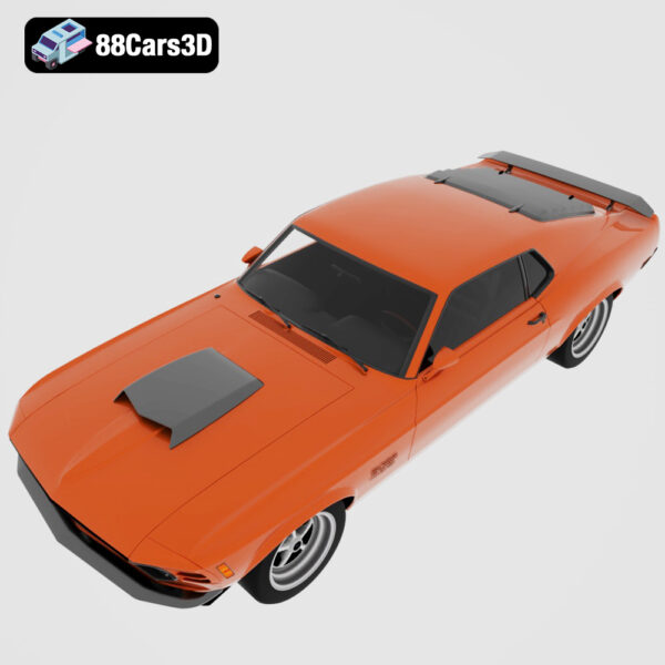 Ford_Mustang_Boss_429_1970-004 Ford Mustang Boss 429 1970 3D Model NASCAR Homologation Muscle