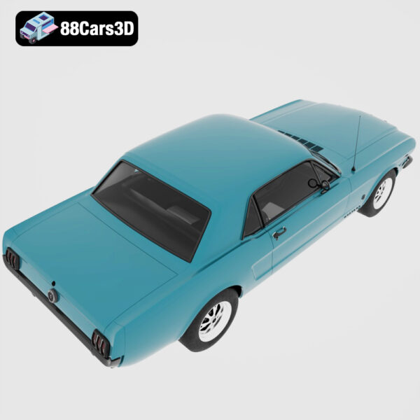 Ford Mustang GT Coupe 1965 3D Model Classic Pony Car