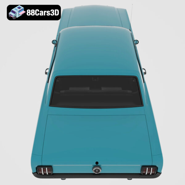 Ford Mustang GT Coupe 1965 3D Model Classic Pony Car