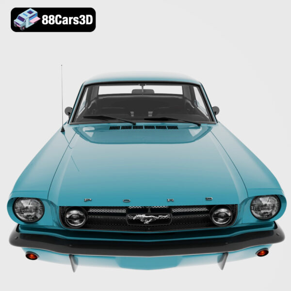 Ford Mustang GT Coupe 1965 3D Model Classic Pony Car