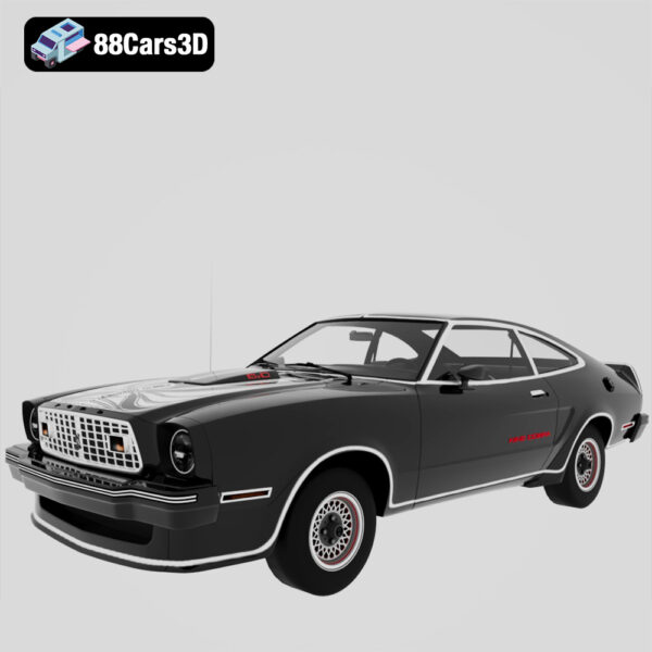 Ford Mustang King Cobra 1978 3D Model One Year Special Edition Muscle