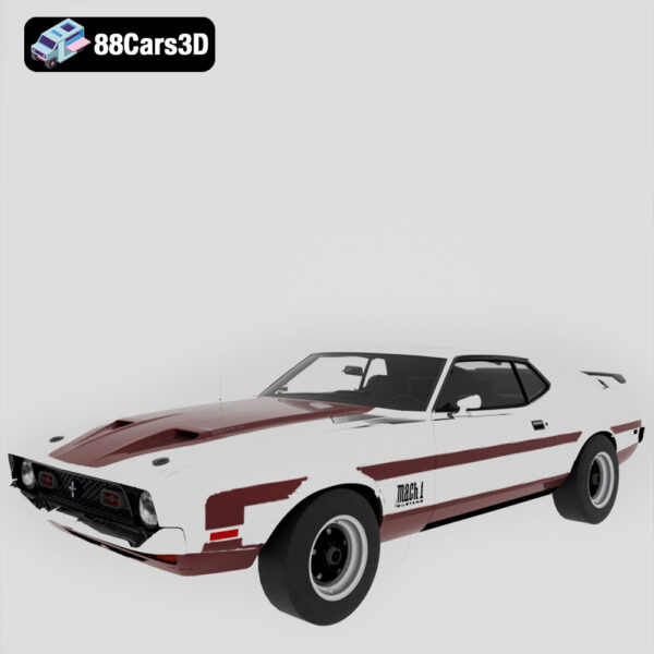 Ford Mustang Mach 1 1971 3D Model SportsRoof Muscle Icon