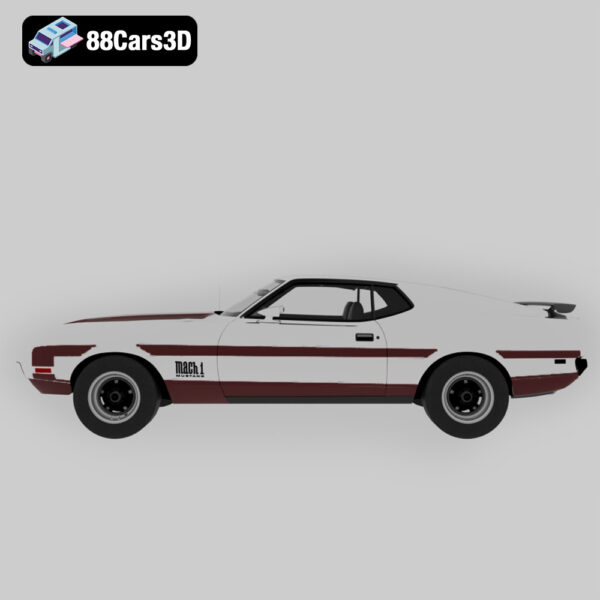 Ford Mustang Mach 1 1971 3D Model SportsRoof Muscle Icon