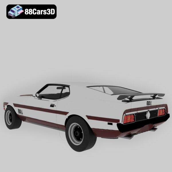 Ford Mustang Mach 1 1971 3D Model SportsRoof Muscle Icon