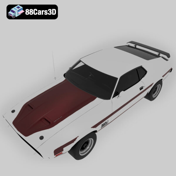 Ford Mustang Mach 1 1971 3D Model SportsRoof Muscle Icon