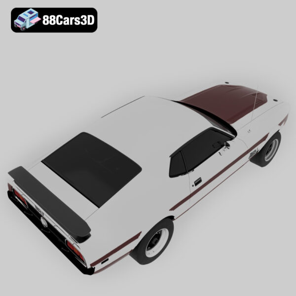 Ford Mustang Mach 1 1971 3D Model SportsRoof Muscle Icon