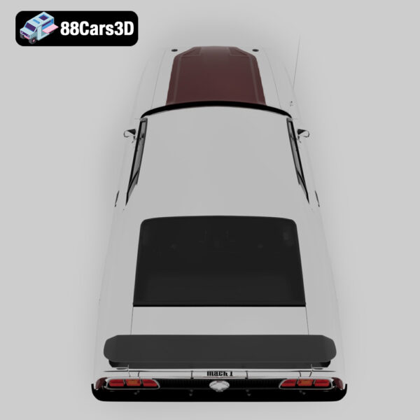 Ford Mustang Mach 1 1971 3D Model SportsRoof Muscle Icon