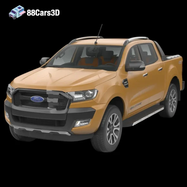 Ford Ranger DoubleCab Wildtrak 2016 3D Model  with HQ Interior