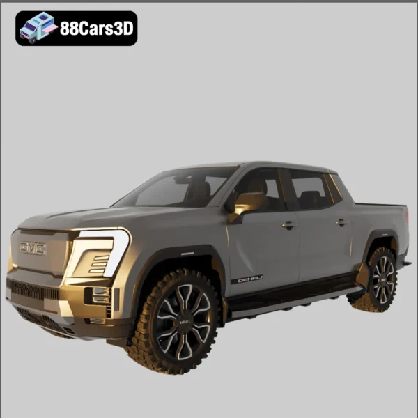 GMC Sierra EV 2024 3D Model  Electric Pickup Truck for Rendering