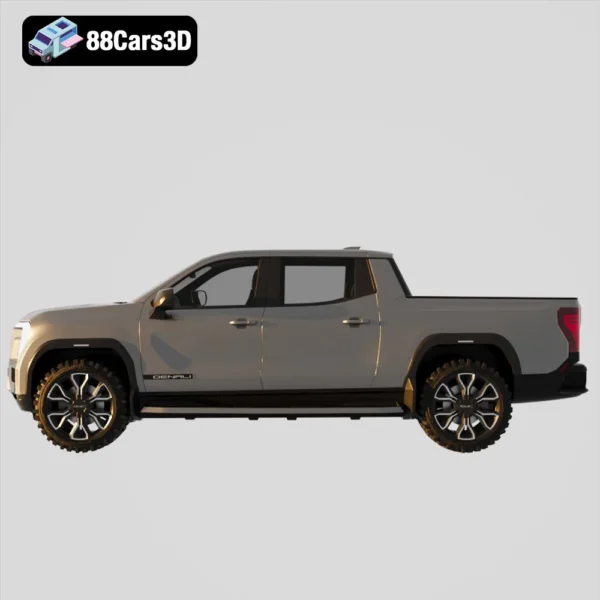 GMC Sierra EV 2024 3D Model  Electric Pickup Truck for Rendering