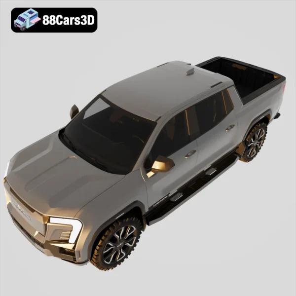 GMC Sierra EV 2024 3D Model  Electric Pickup Truck for Rendering