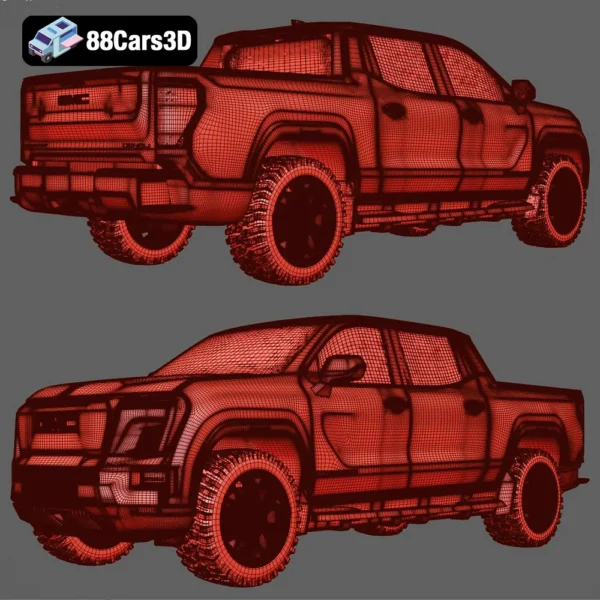 GMC Sierra EV 2024 3D Model  Electric Pickup Truck for Rendering