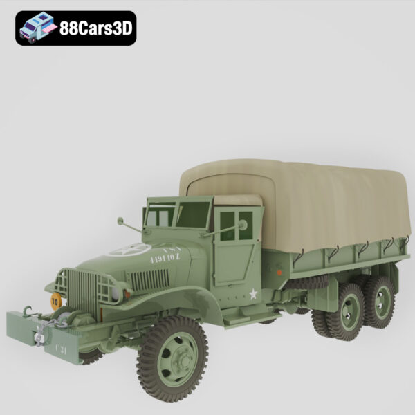 GMC CCKW 353 3D Model WWII Deuce and a Half Cargo Truck