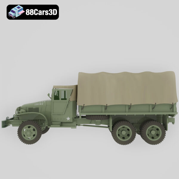 GMC_CCKW_353-002 GMC CCKW 353 3D Model WWII Deuce and a Half Cargo Truck