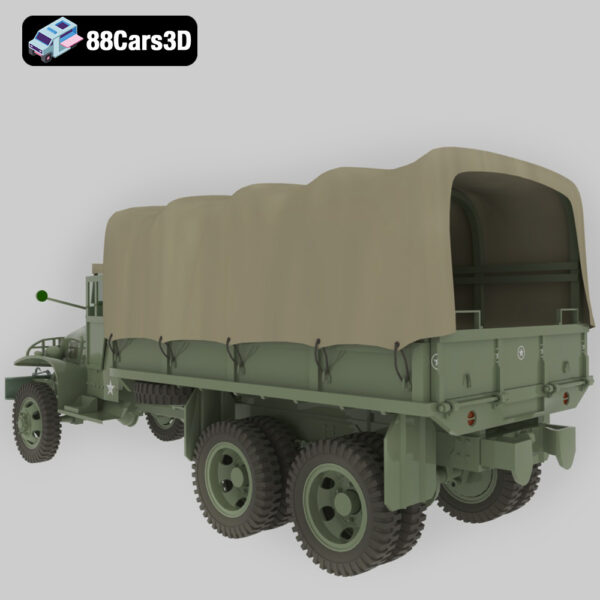 GMC_CCKW_353-003 GMC CCKW 353 3D Model WWII Deuce and a Half Cargo Truck