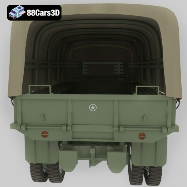 GMC_CCKW_353-006 GMC CCKW 353 3D Model WWII Deuce and a Half Cargo Truck