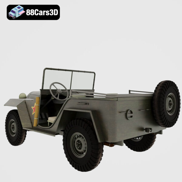 Gaz-67B-003 GAZ 67B 3D Model WWII Light 4x4 Utility Vehicle