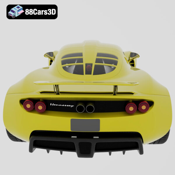 Hennessey Venom GT 2012 3D Model Lightweight Long Tail Hypercar