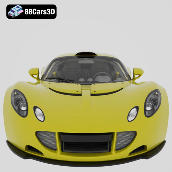 Hennessey Venom GT 2012 3D Model Lightweight Long Tail Hypercar