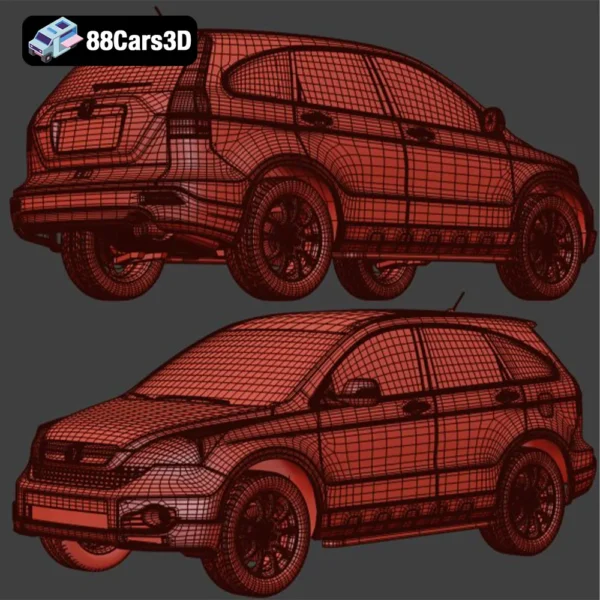 2011 Honda CR-V 3D Model Compact SUV for Rendering Simulation & Game Use